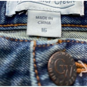 Coldwater Creek Boyfriend jeans.  Side 16.  Never worn. Distressed wash.  Cuffed